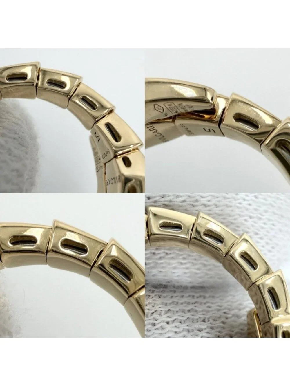 Bvlgari Ring Serpenti Viper 18K YG S Gold Diamond